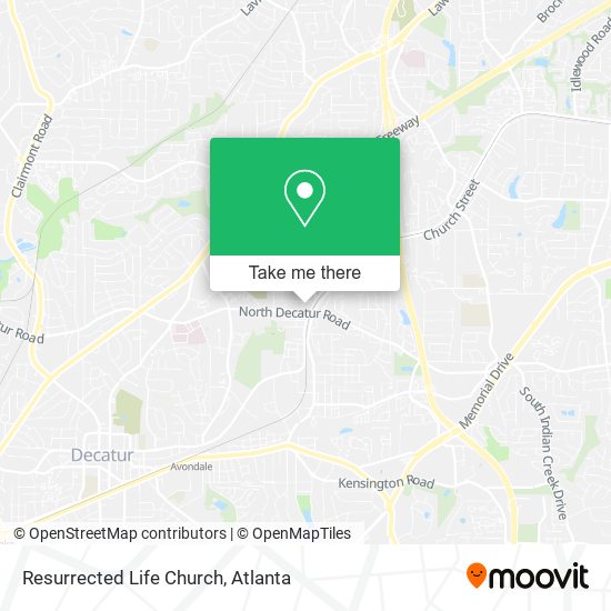 Resurrected Life Church map