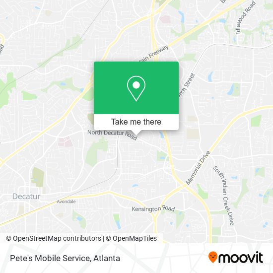 Mapa de Pete's Mobile Service