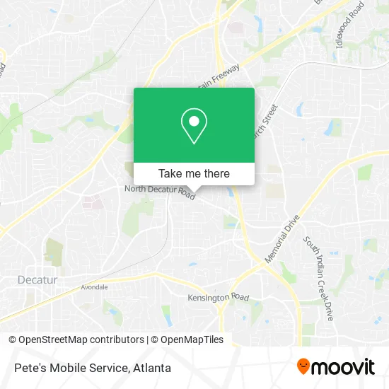 Pete's Mobile Service map