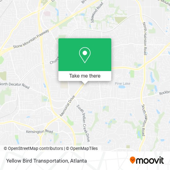 Yellow Bird Transportation map