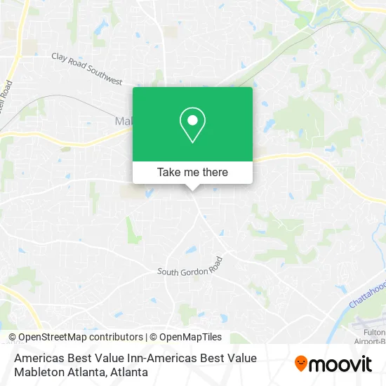 Mapa de Americas Best Value Inn-Americas Best Value Mableton Atlanta