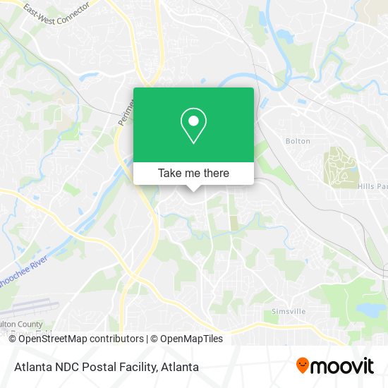 Atlanta NDC Postal Facility map