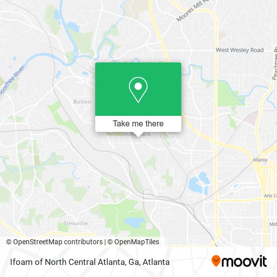 Mapa de Ifoam of North Central Atlanta, Ga