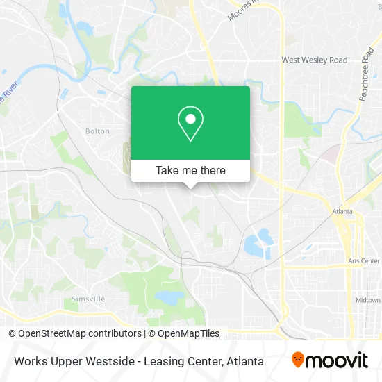 Mapa de Works Upper Westside - Leasing Center