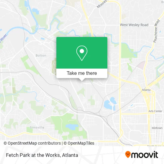 Mapa de Fetch Park at the Works
