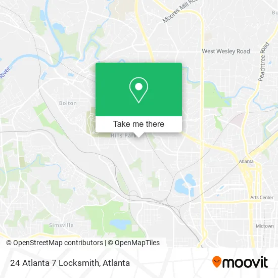 24 Atlanta 7 Locksmith map