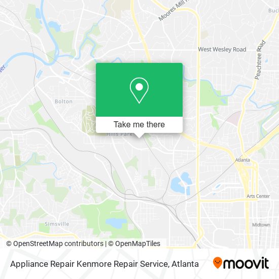 Mapa de Appliance Repair Kenmore Repair Service