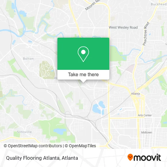 Quality Flooring Atlanta map
