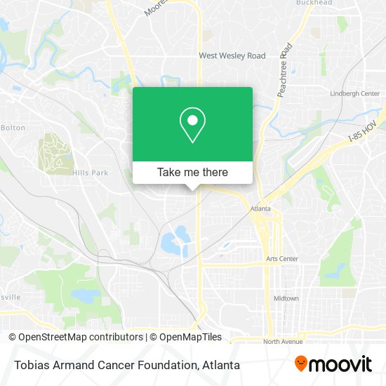 Tobias Armand Cancer Foundation map