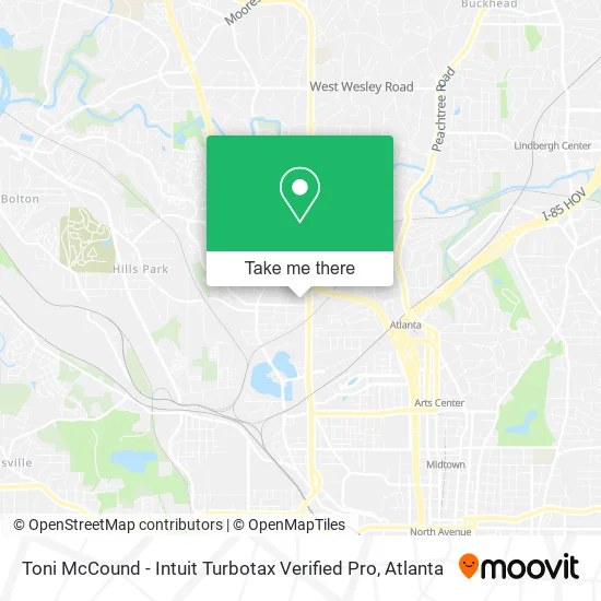 Mapa de Toni McCound - Intuit Turbotax Verified Pro
