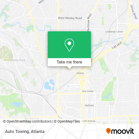 Auto Towing map