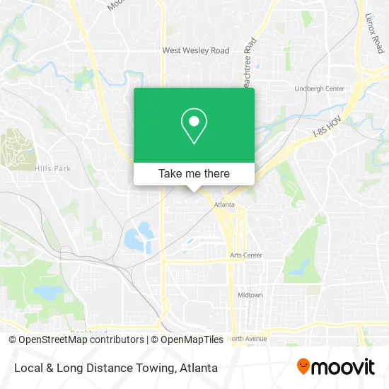 Local & Long Distance Towing map