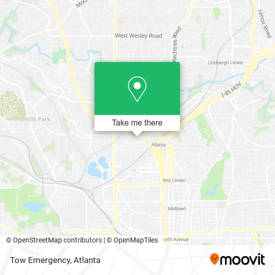 Tow Emergency map