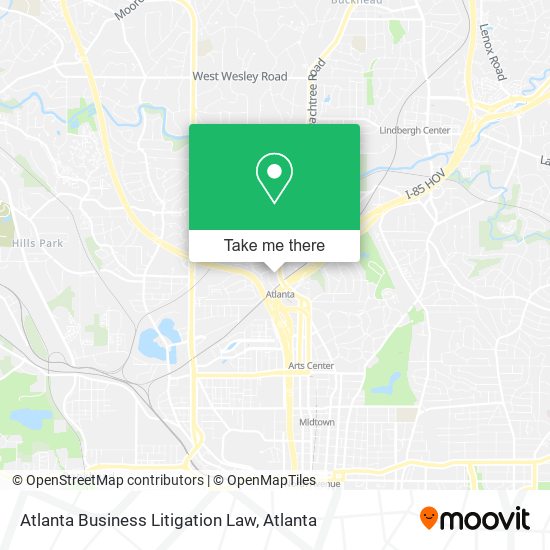 Atlanta Business Litigation Law map