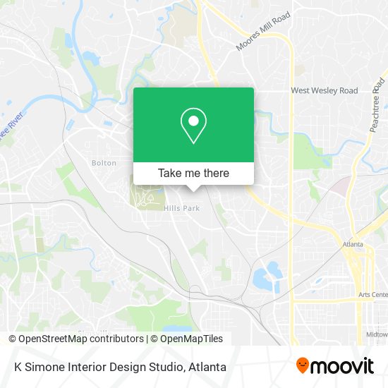 K Simone Interior Design Studio map