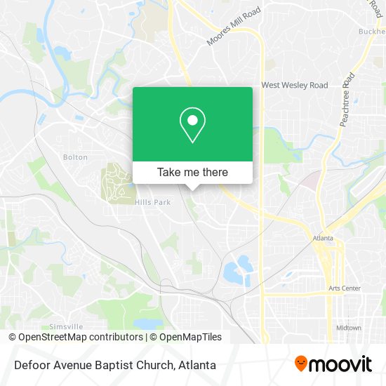 Mapa de Defoor Avenue Baptist Church