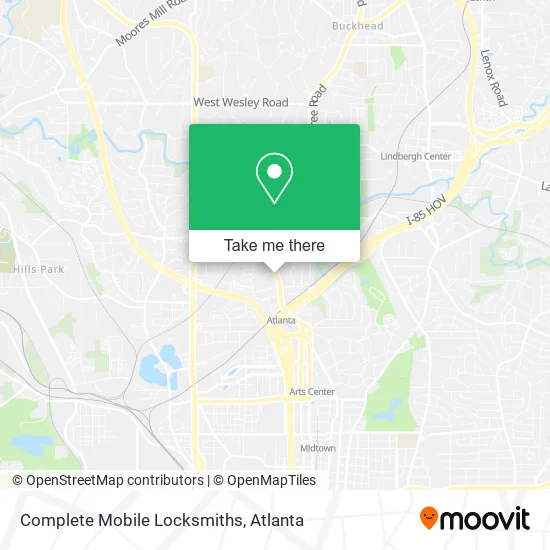 Complete Mobile Locksmiths map