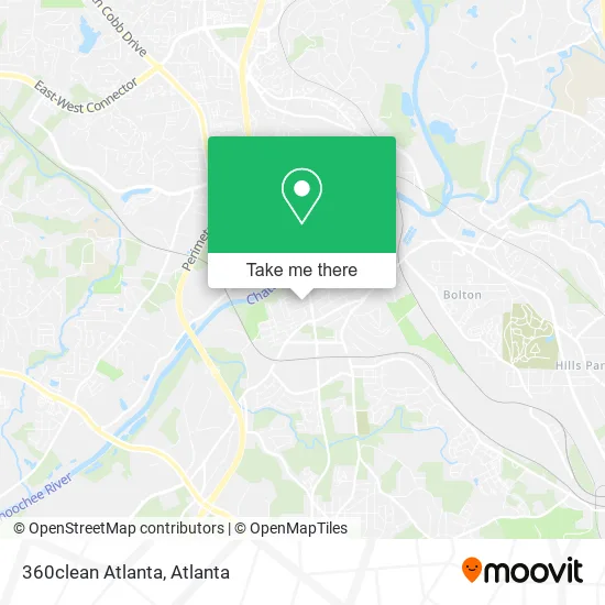 Mapa de 360clean Atlanta