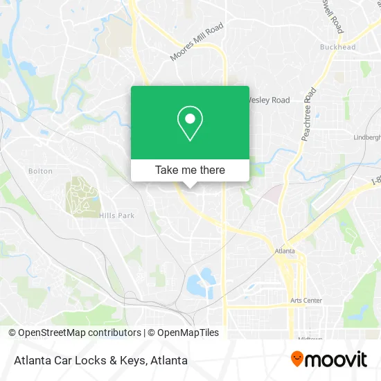 Atlanta Car Locks & Keys map
