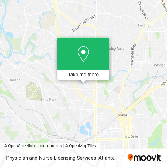Physician and Nurse Licensing Services map