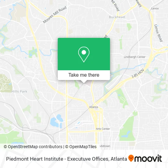 Piedmont Heart Institute - Executuve Offices map