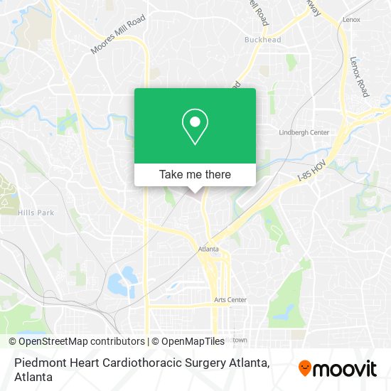 Mapa de Piedmont Heart Cardiothoracic Surgery Atlanta