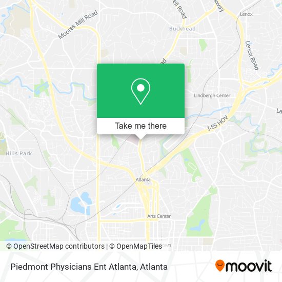 Mapa de Piedmont Physicians Ent Atlanta