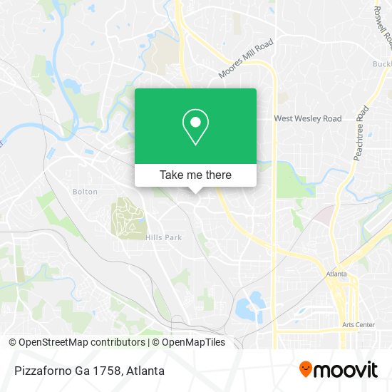 Pizzaforno Ga 1758 map