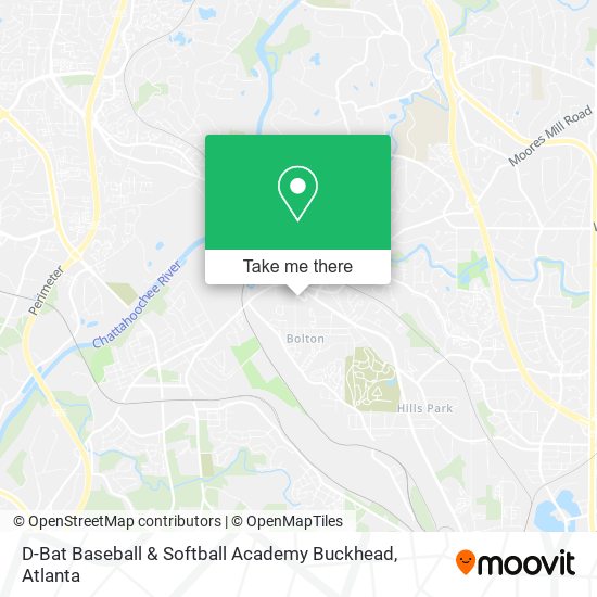 Mapa de D-Bat Baseball & Softball Academy Buckhead