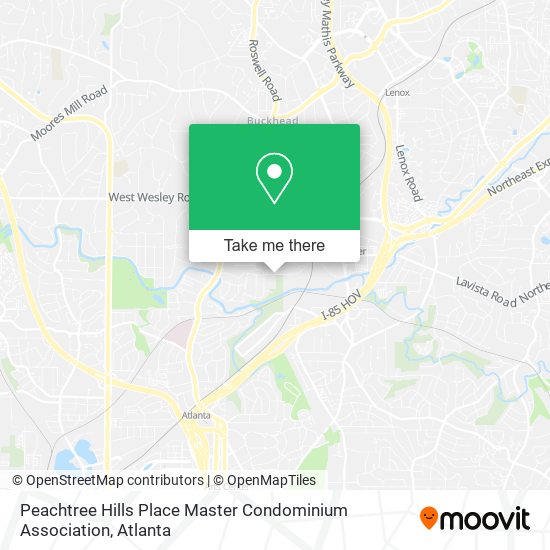 Mapa de Peachtree Hills Place Master Condominium Association