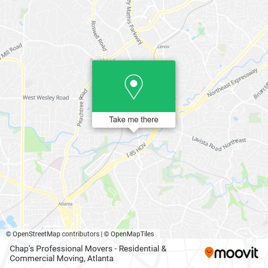 Mapa de Chap's Professional Movers - Residential & Commercial Moving