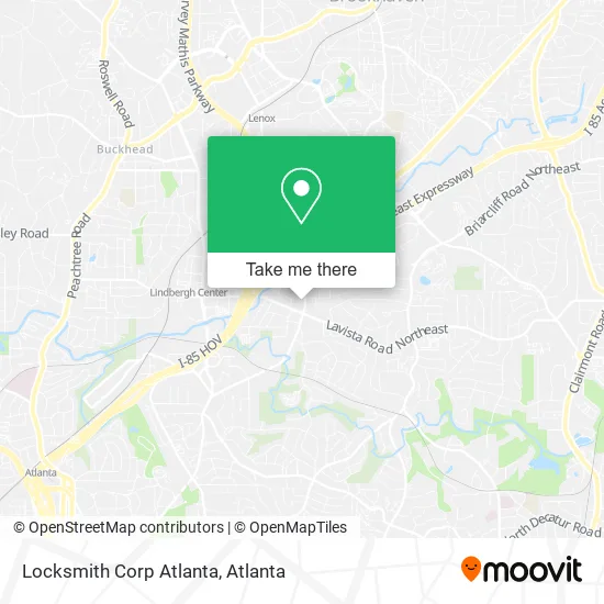 Mapa de Locksmith Corp Atlanta