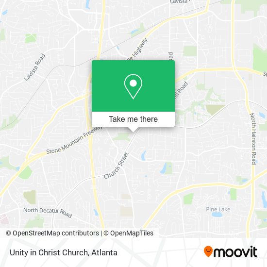 Unity in Christ Church map
