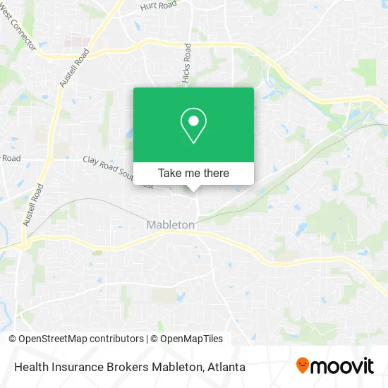 Health Insurance Brokers Mableton map