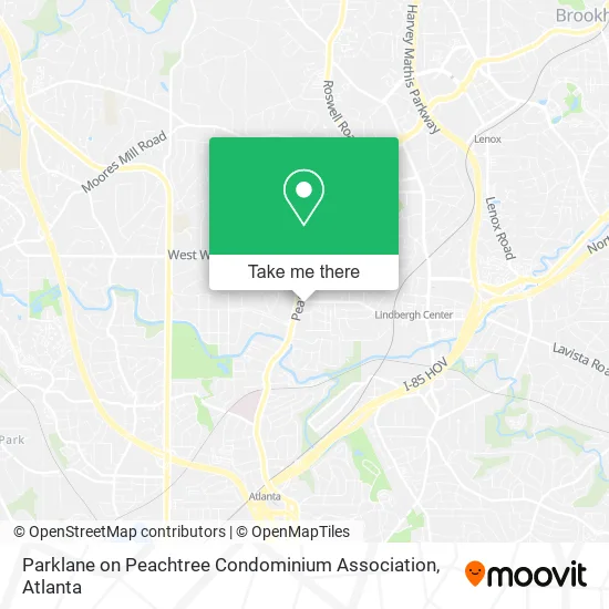 Mapa de Parklane on Peachtree Condominium Association