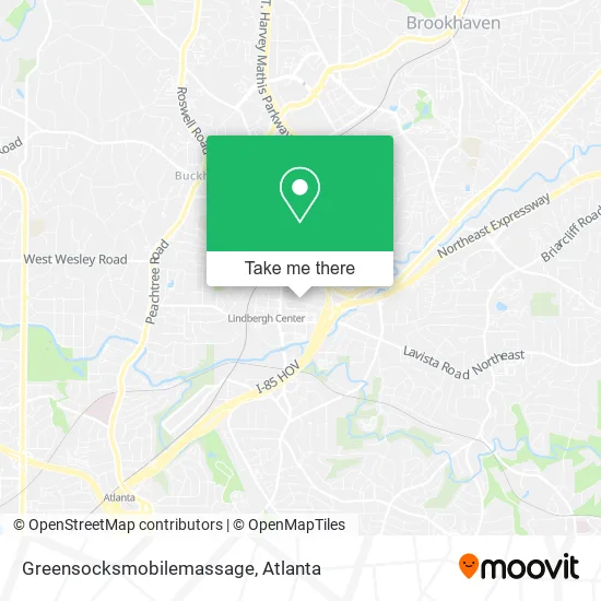 Greensocksmobilemassage map