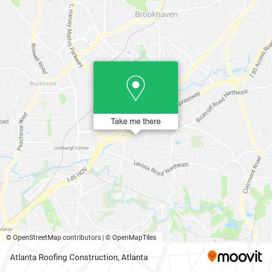 Atlanta Roofing Construction map