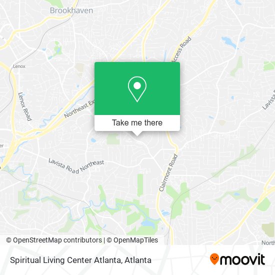 Mapa de Spiritual Living Center Atlanta