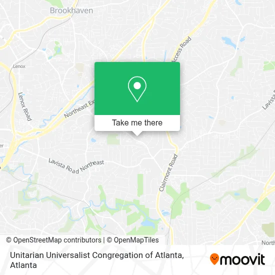 Unitarian Universalist Congregation of Atlanta map