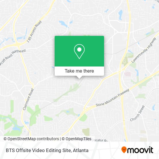 Mapa de BTS Offsite Video Editing Site