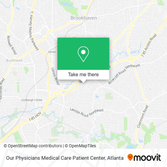 Our Physicians Medical Care Patient Center map