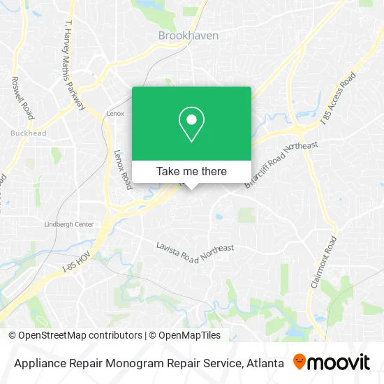 Appliance Repair Monogram Repair Service map