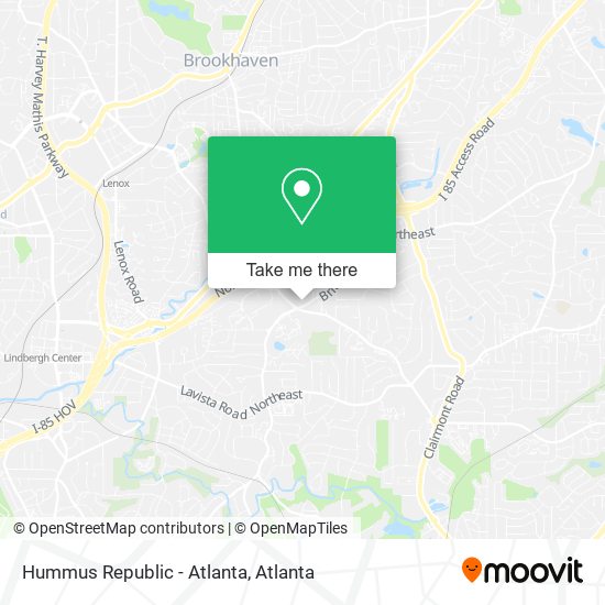 Hummus Republic - Atlanta map