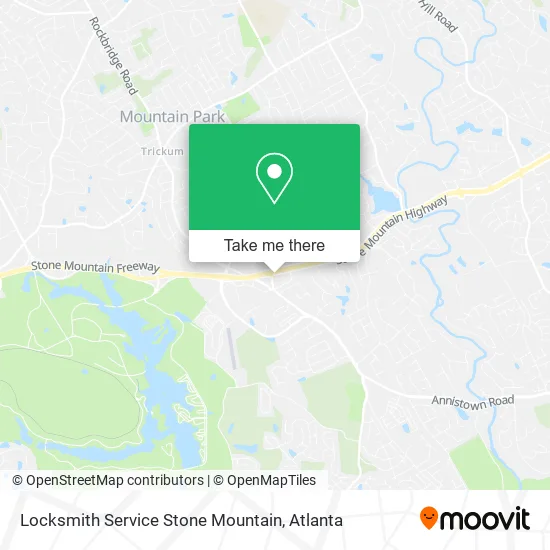 Locksmith Service Stone Mountain map
