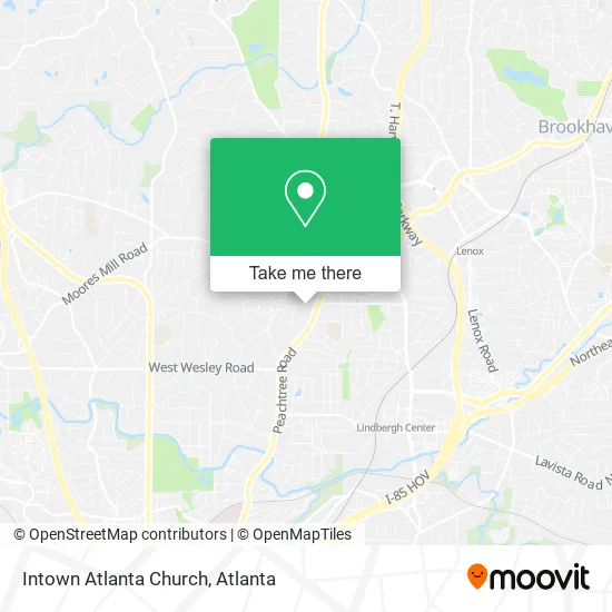 Mapa de Intown Atlanta Church