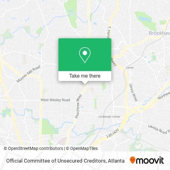 Mapa de Official Committee of Unsecured Creditors
