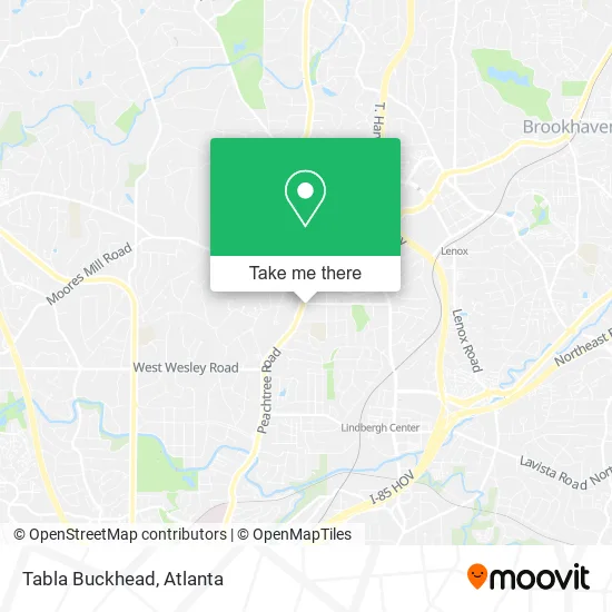 Mapa de Tabla Buckhead