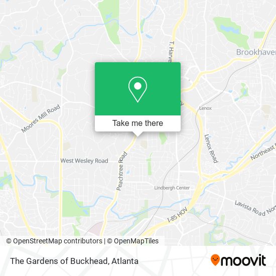 The Gardens of Buckhead map