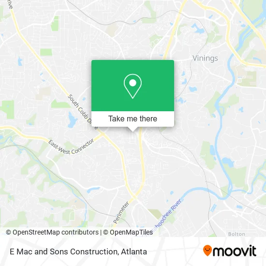E Mac and Sons Construction map