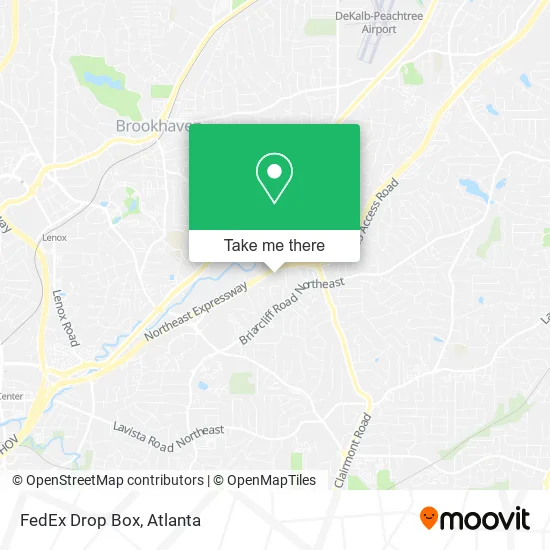 FedEx Drop Box map